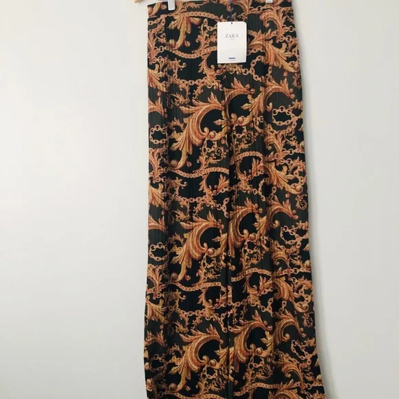 New Zara Trafalu Wide leg chain-link pants - Picture 5 of 8